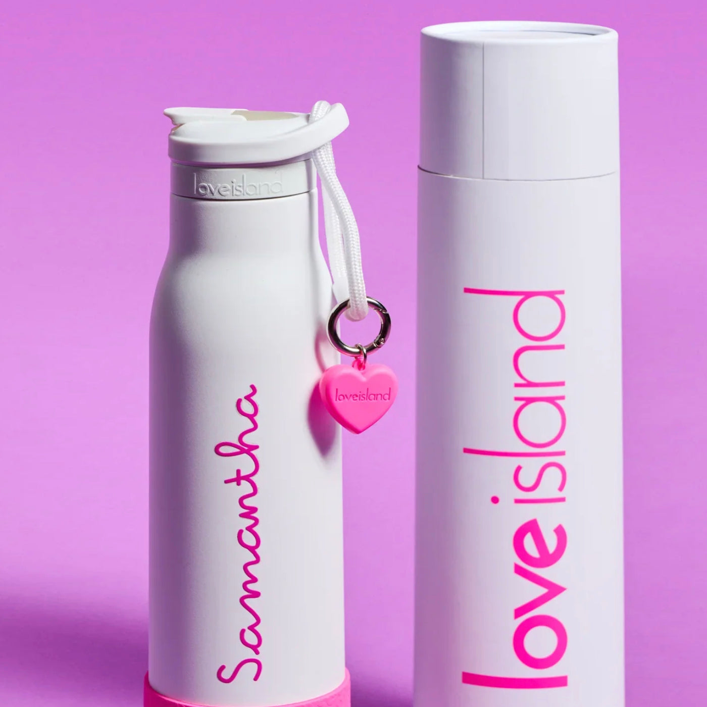 Official Love Island Puffed Heart Bottle/Bag Charm