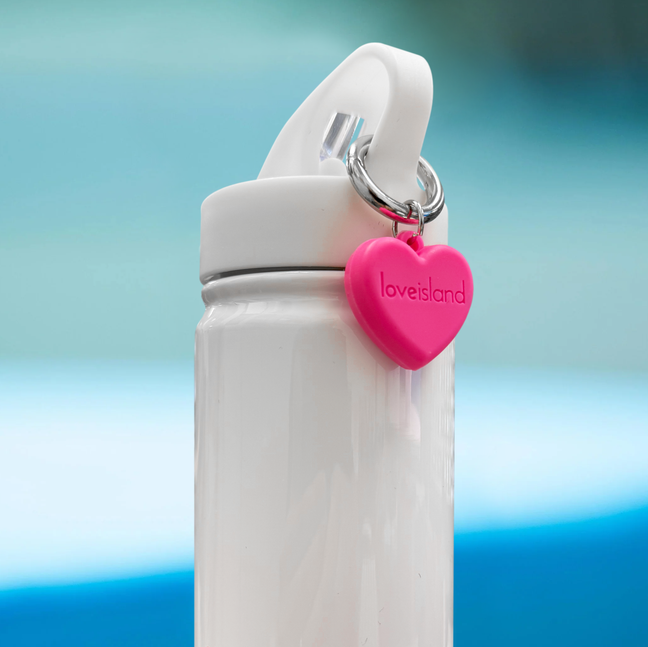 Official Love Island Puffed Heart Bottle/Bag Charm