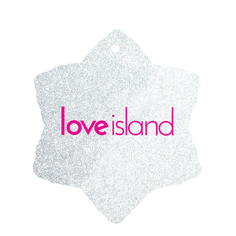 Love Island Snowflake Ornament Double Sided White