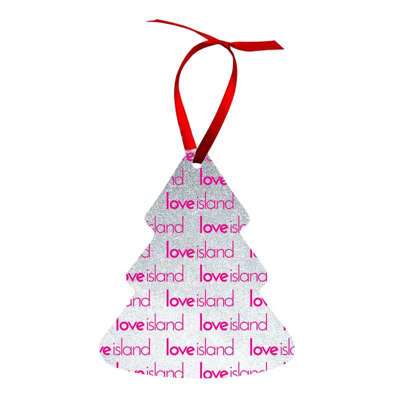 Love Island Tree Ornament Double Sided White