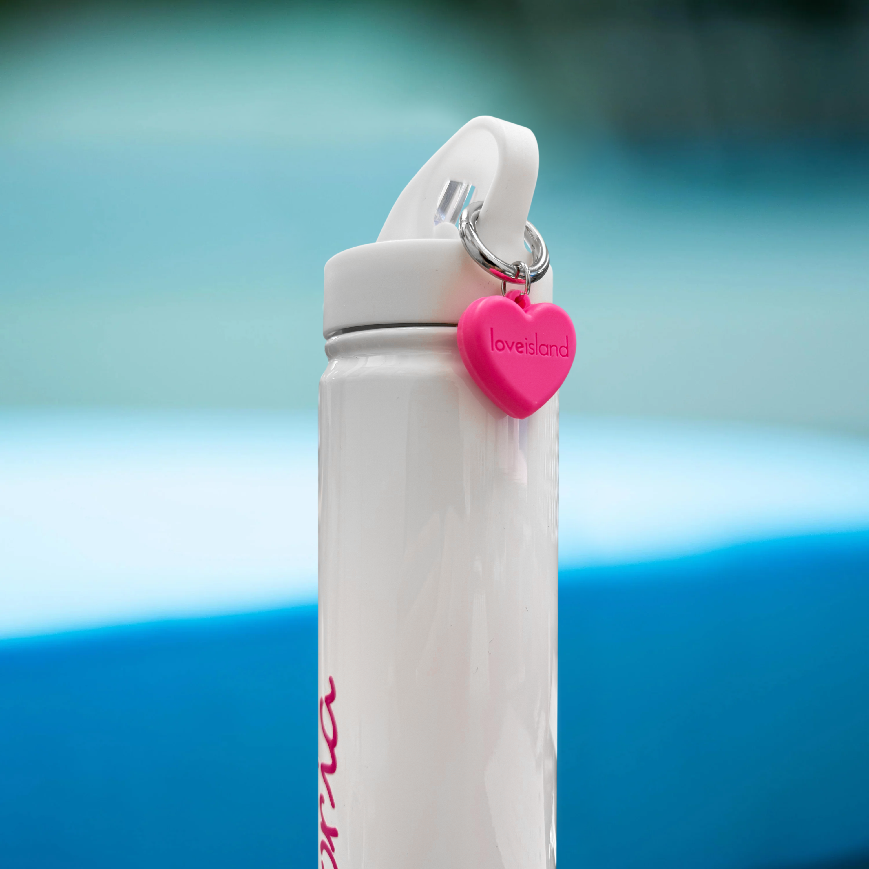 Official Love Island Puffed Heart Bottle/Bag Charm