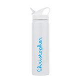Love Island Water Bottle USA Azul pavão